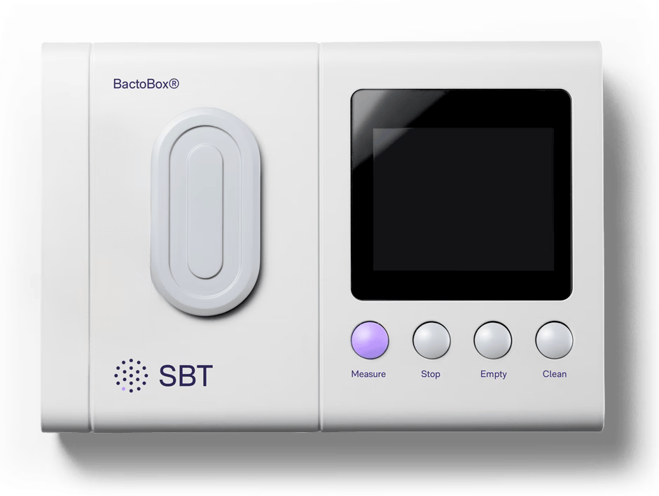 Top view of BactoBox device